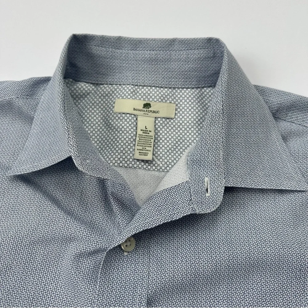 Men’s Organic Cotton Banana Republic Long Sleeve Shirt Size Large 😎​​​